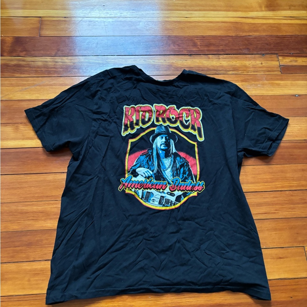 EUC- Kid Rock 2022 Concert Black Graphic T-Shirt